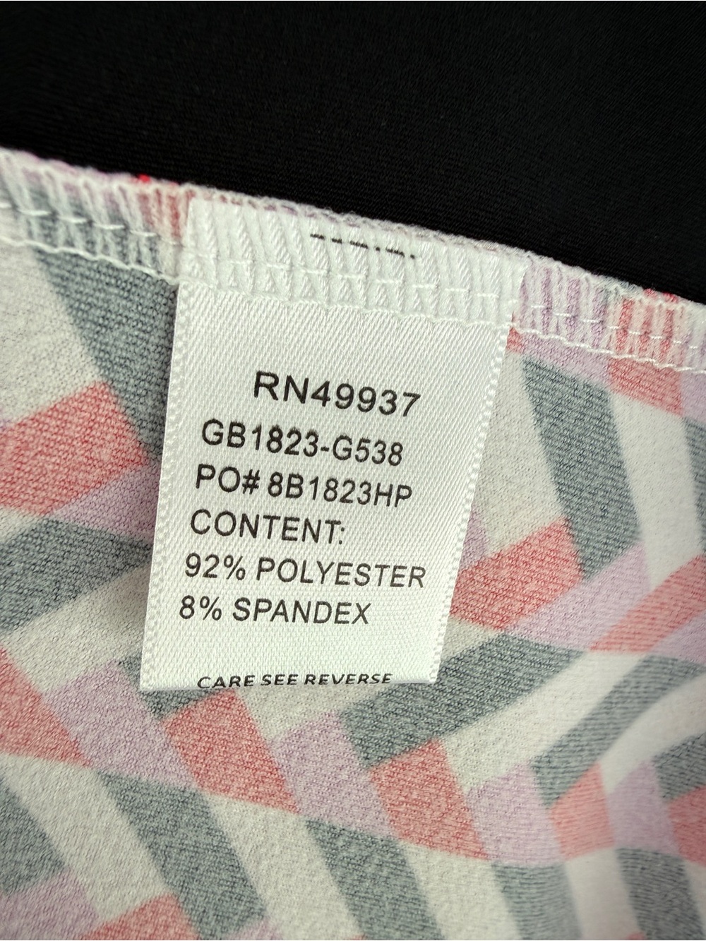 NWT TAIL Geometric Pink Black White 1/4 Zip-Front Golf Top SPF 50 - Picture 7 of 7